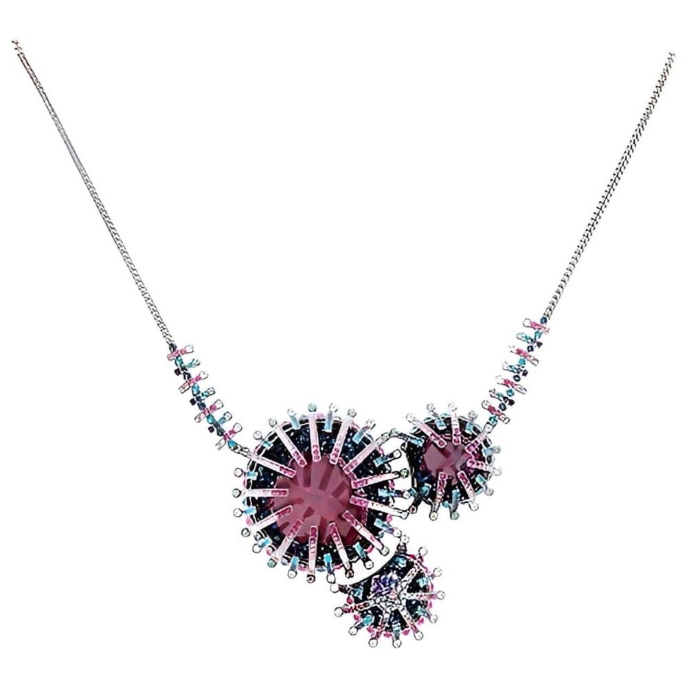 SWAROVSKI $500 Retired Efflorescence Rhodium Pave Crystals Necklace #5199662